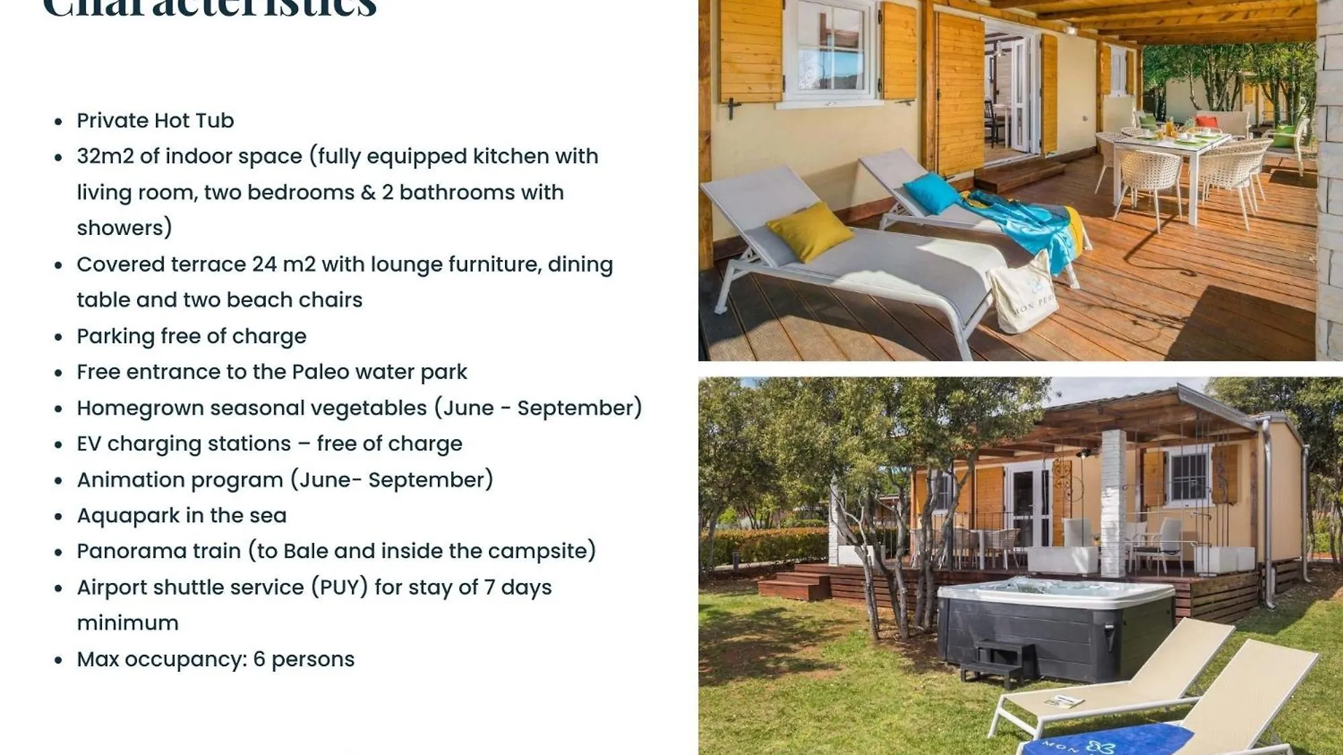 Camping Homes Mon Perin Bale Holiday park